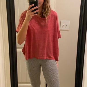 Rust-Colored Flowy T-Shirt